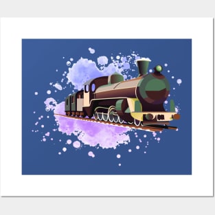 steam locomotive Posters and Art